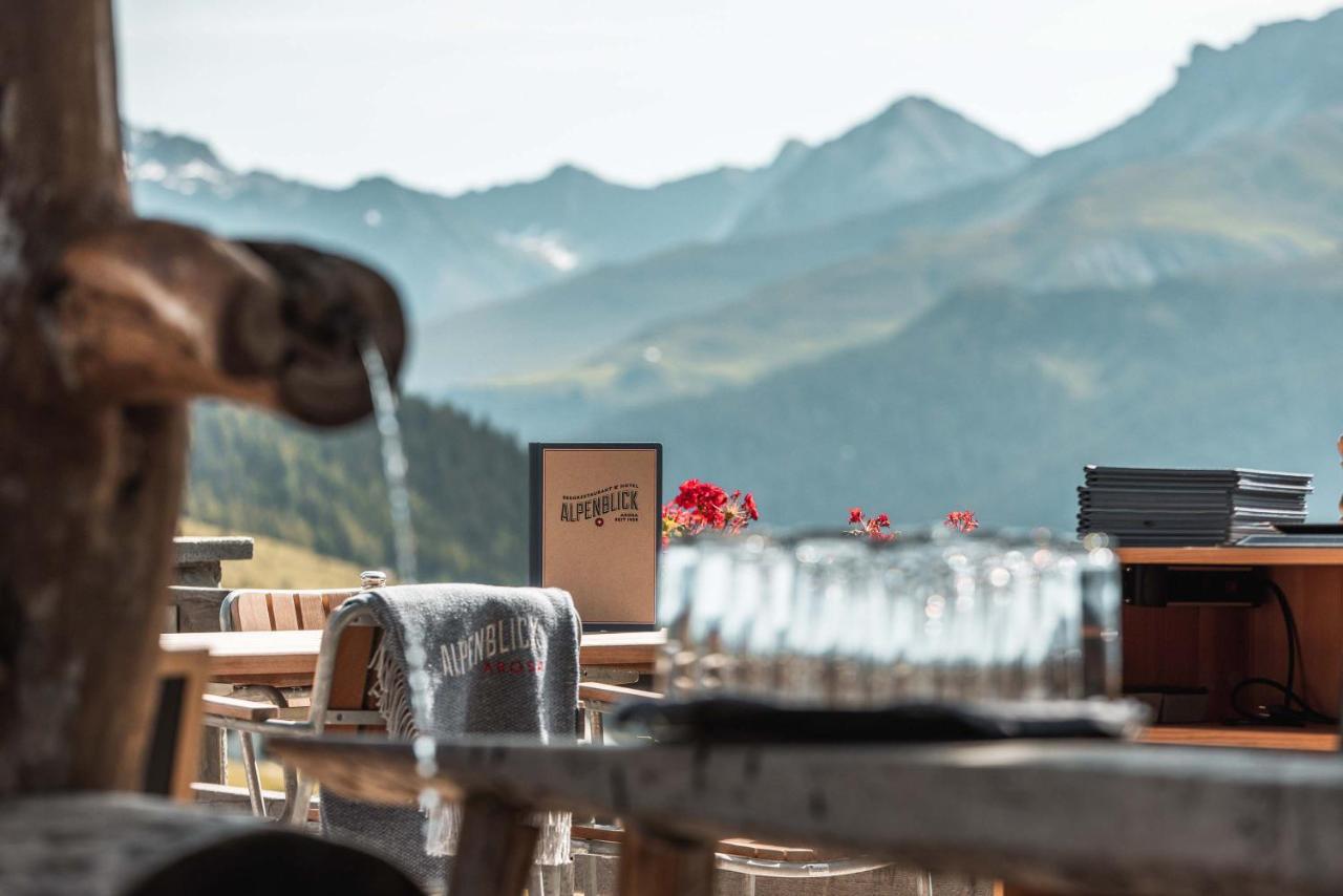 Alpenblick Bergrestaurant & Hotel アローザ エクステリア 写真
