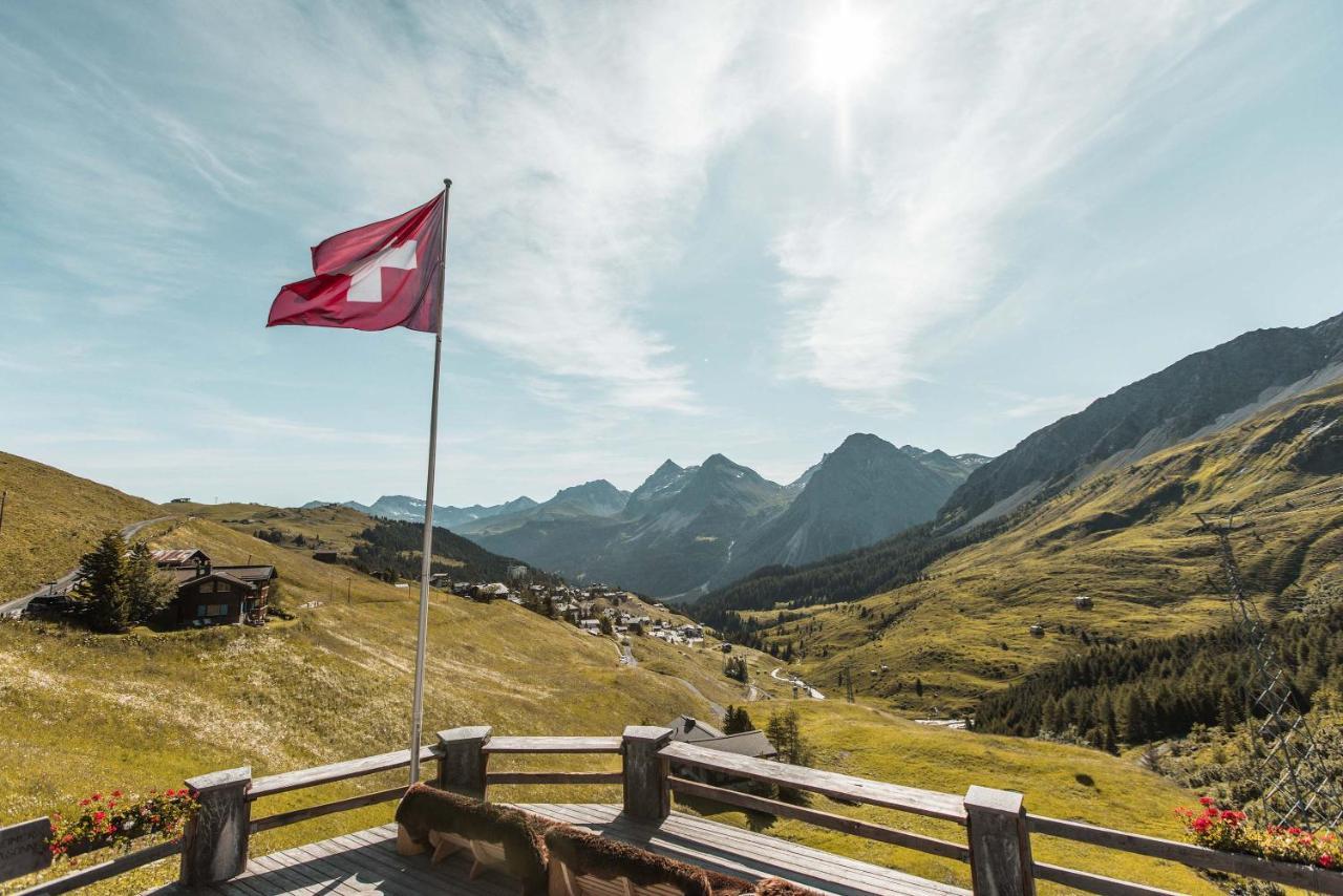 Alpenblick Bergrestaurant & Hotel アローザ エクステリア 写真