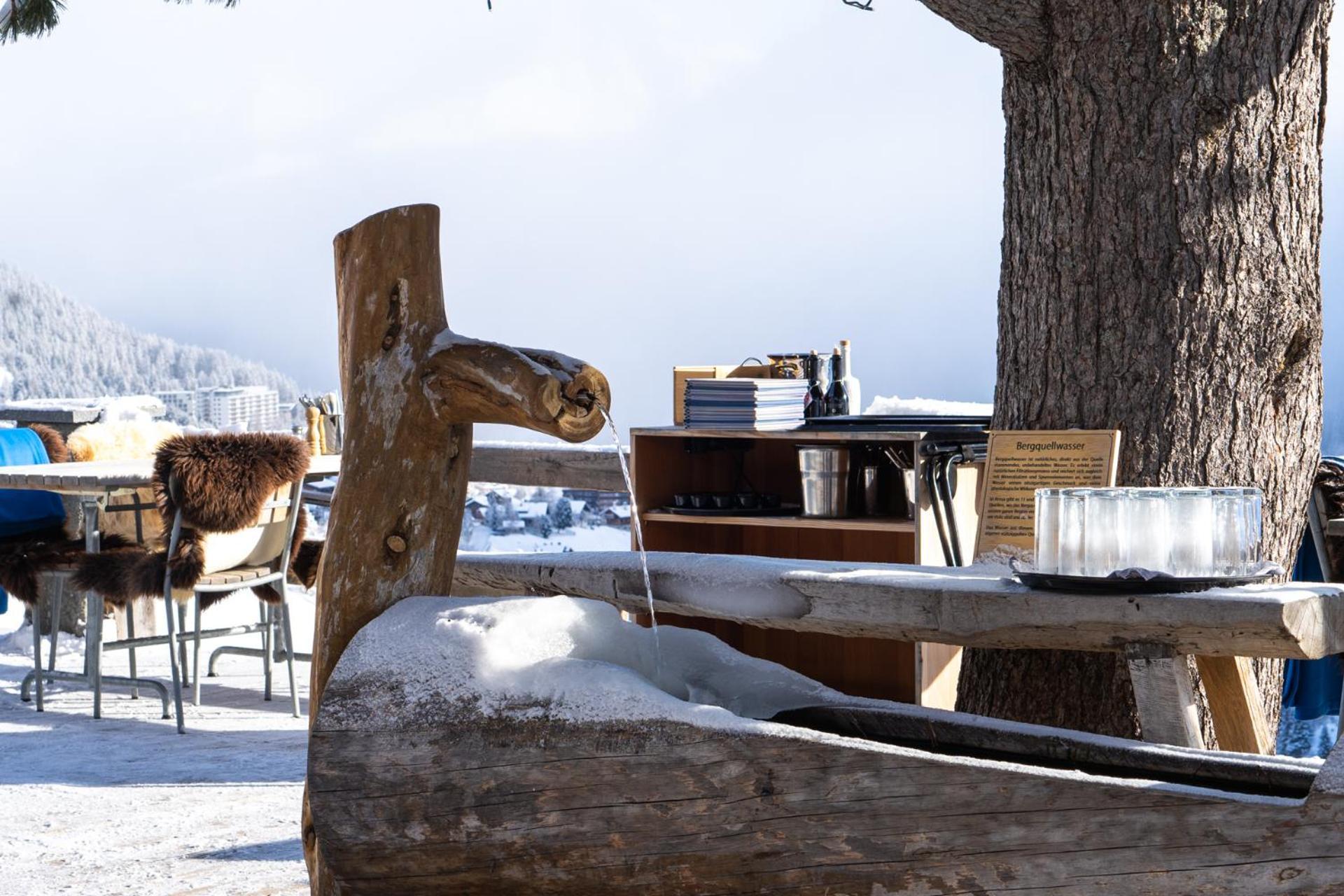 Alpenblick Bergrestaurant & Hotel アローザ エクステリア 写真